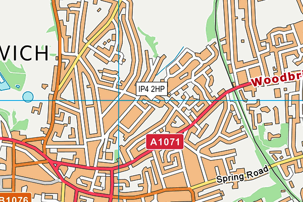 IP4 2HP map - OS VectorMap District (Ordnance Survey)