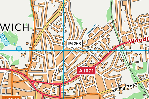 IP4 2HR map - OS VectorMap District (Ordnance Survey)