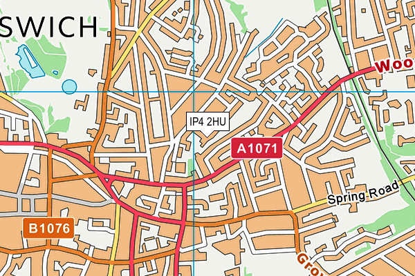 IP4 2HU map - OS VectorMap District (Ordnance Survey)