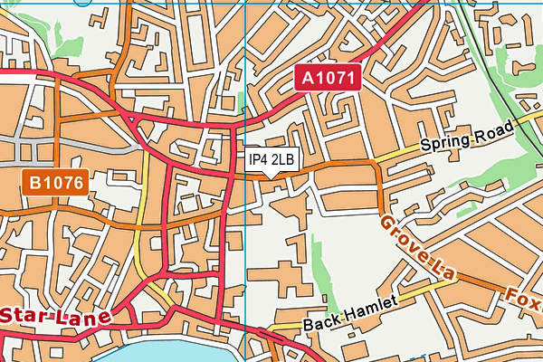 IP4 2LB map - OS VectorMap District (Ordnance Survey)