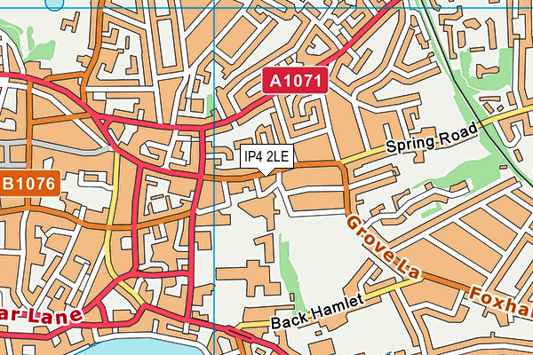 IP4 2LE map - OS VectorMap District (Ordnance Survey)