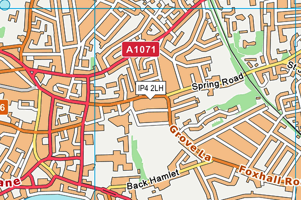 IP4 2LH map - OS VectorMap District (Ordnance Survey)