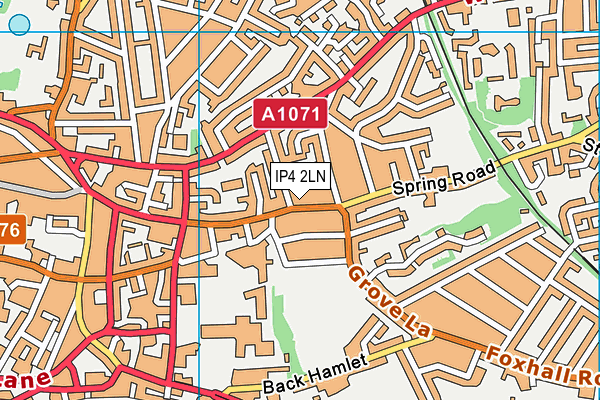 IP4 2LN map - OS VectorMap District (Ordnance Survey)