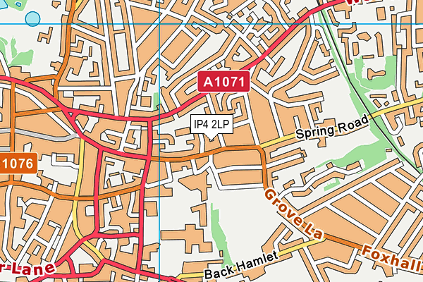 IP4 2LP map - OS VectorMap District (Ordnance Survey)