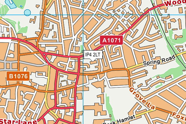 IP4 2LT map - OS VectorMap District (Ordnance Survey)