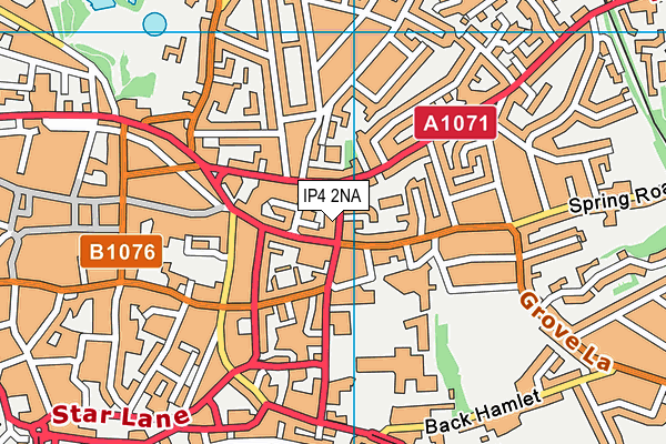 IP4 2NA map - OS VectorMap District (Ordnance Survey)