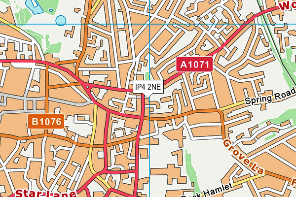 IP4 2NE map - OS VectorMap District (Ordnance Survey)