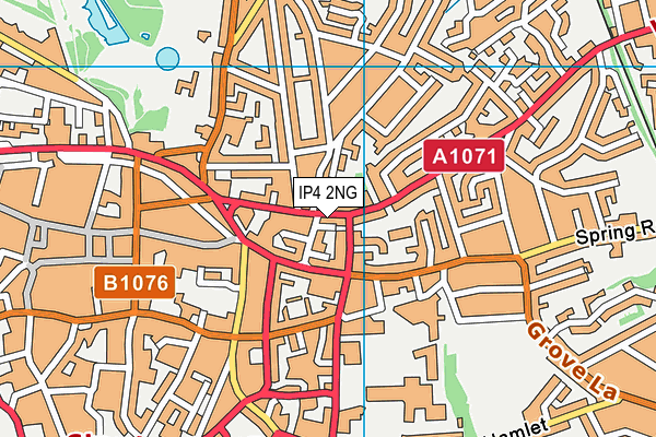 IP4 2NG map - OS VectorMap District (Ordnance Survey)