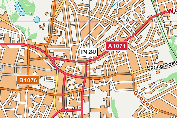 IP4 2NJ map - OS VectorMap District (Ordnance Survey)