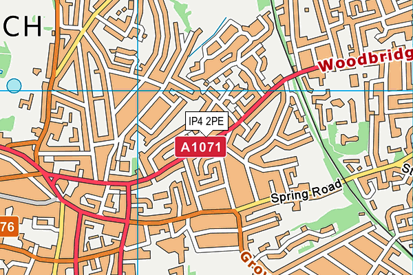 IP4 2PE map - OS VectorMap District (Ordnance Survey)