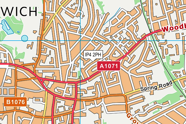 IP4 2PH map - OS VectorMap District (Ordnance Survey)