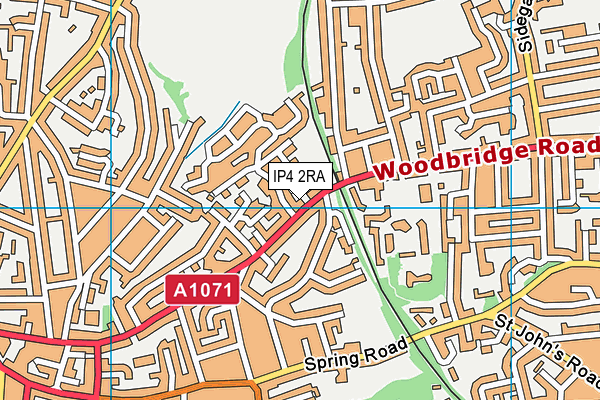 IP4 2RA map - OS VectorMap District (Ordnance Survey)