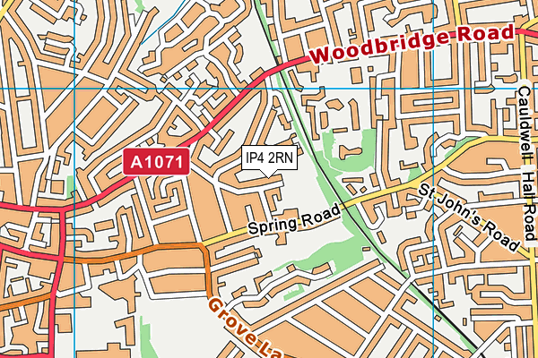 IP4 2RN map - OS VectorMap District (Ordnance Survey)