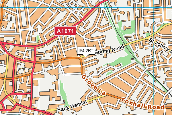 IP4 2RT map - OS VectorMap District (Ordnance Survey)