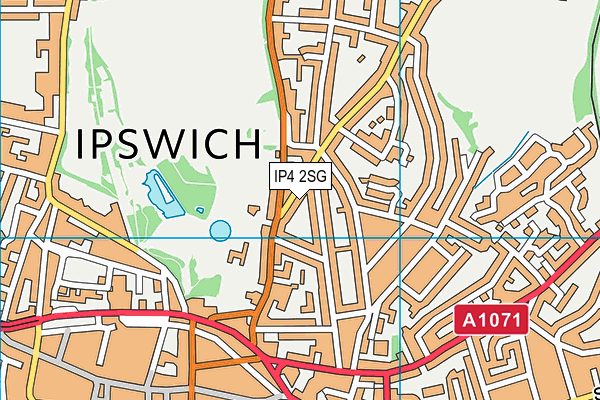 IP4 2SG map - OS VectorMap District (Ordnance Survey)