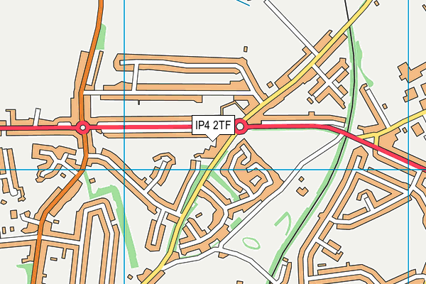 IP4 2TF map - OS VectorMap District (Ordnance Survey)