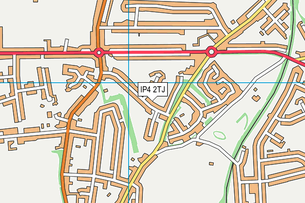 IP4 2TJ map - OS VectorMap District (Ordnance Survey)