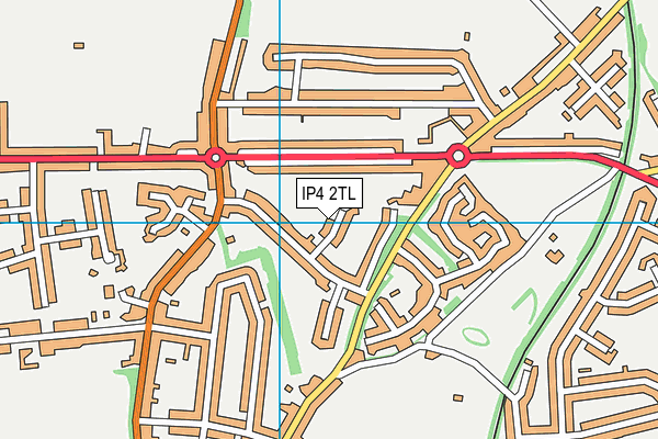 IP4 2TL map - OS VectorMap District (Ordnance Survey)