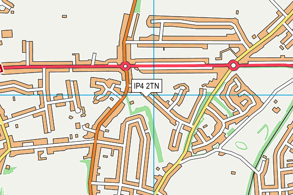 IP4 2TN map - OS VectorMap District (Ordnance Survey)