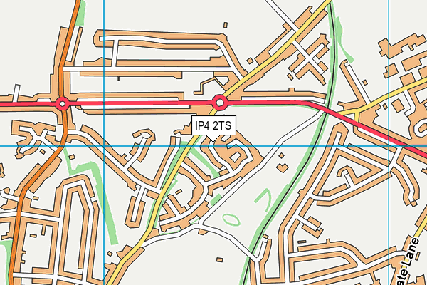 IP4 2TS map - OS VectorMap District (Ordnance Survey)