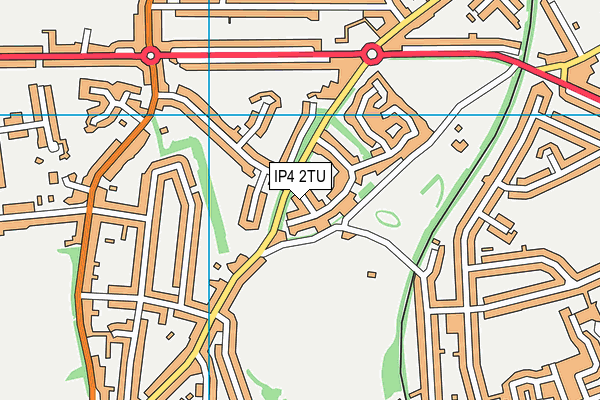 IP4 2TU map - OS VectorMap District (Ordnance Survey)