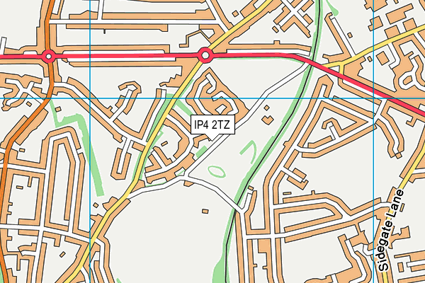 IP4 2TZ map - OS VectorMap District (Ordnance Survey)