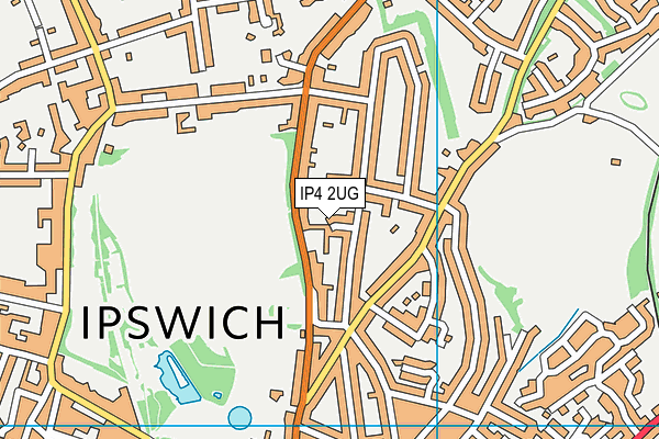 IP4 2UG map - OS VectorMap District (Ordnance Survey)