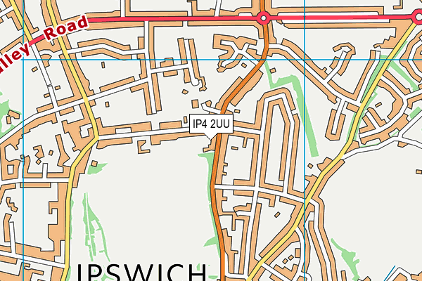 IP4 2UU map - OS VectorMap District (Ordnance Survey)