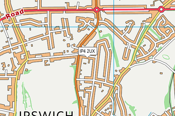 IP4 2UX map - OS VectorMap District (Ordnance Survey)