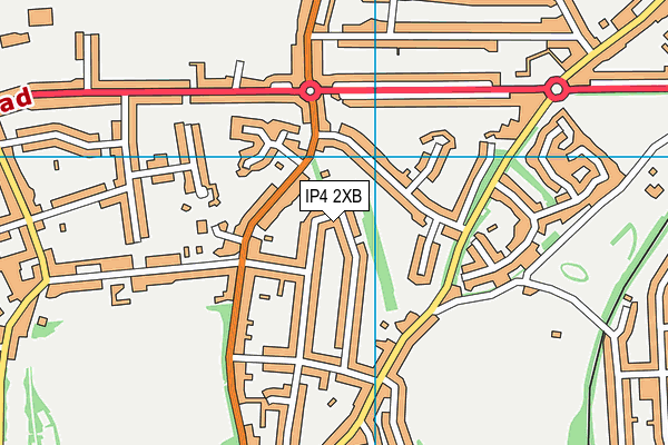 IP4 2XB map - OS VectorMap District (Ordnance Survey)