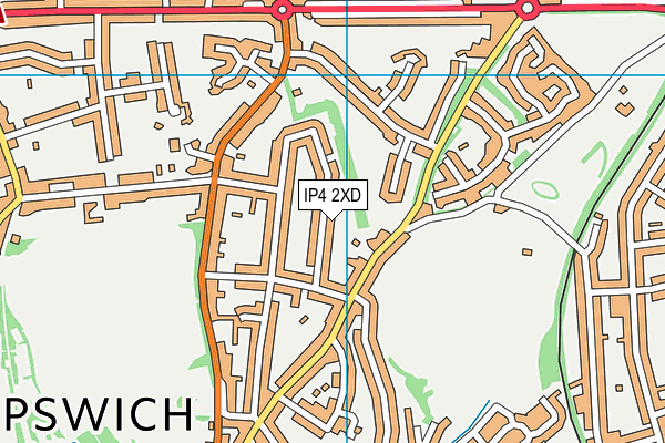 IP4 2XD map - OS VectorMap District (Ordnance Survey)