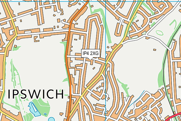 IP4 2XG map - OS VectorMap District (Ordnance Survey)