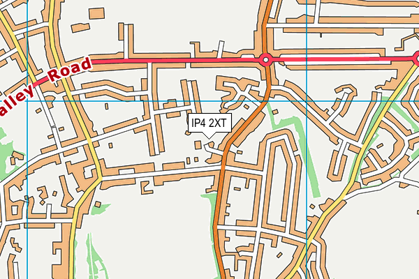 IP4 2XT map - OS VectorMap District (Ordnance Survey)