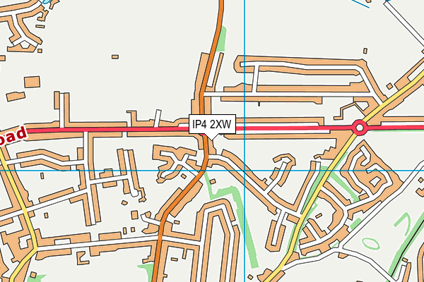 IP4 2XW map - OS VectorMap District (Ordnance Survey)