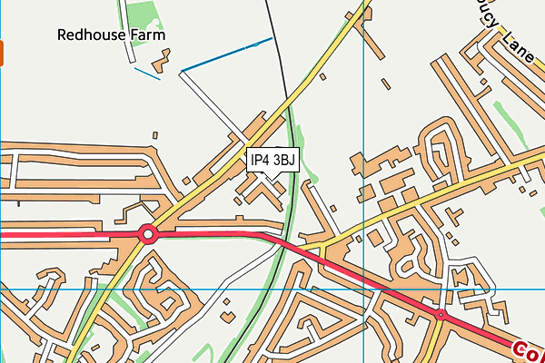 IP4 3BJ map - OS VectorMap District (Ordnance Survey)