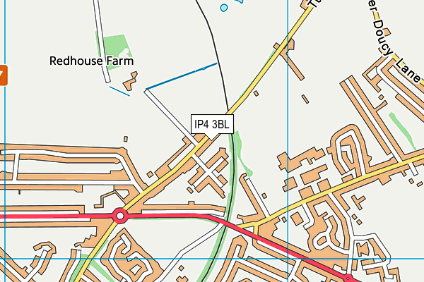 IP4 3BL map - OS VectorMap District (Ordnance Survey)