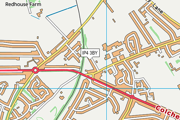 IP4 3BY map - OS VectorMap District (Ordnance Survey)