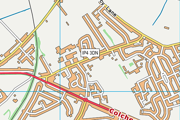 IP4 3DN map - OS VectorMap District (Ordnance Survey)