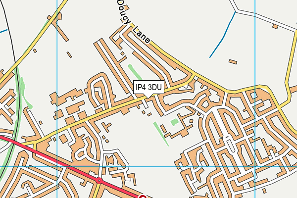 IP4 3DU map - OS VectorMap District (Ordnance Survey)