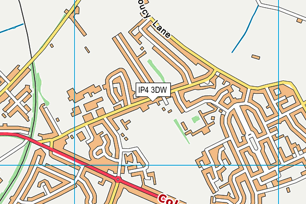 IP4 3DW map - OS VectorMap District (Ordnance Survey)