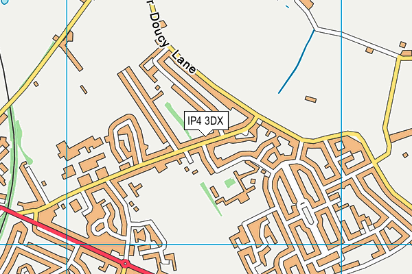 IP4 3DX map - OS VectorMap District (Ordnance Survey)