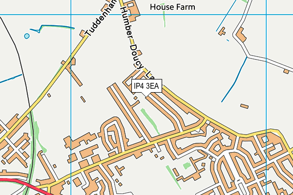 IP4 3EA map - OS VectorMap District (Ordnance Survey)