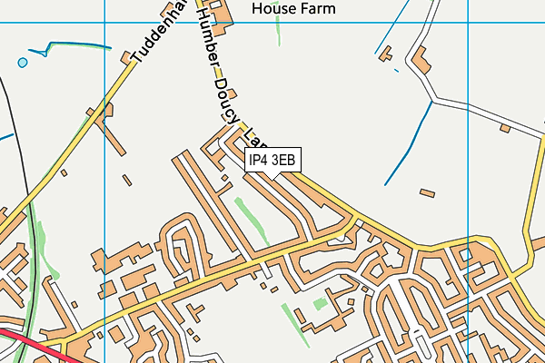 IP4 3EB map - OS VectorMap District (Ordnance Survey)