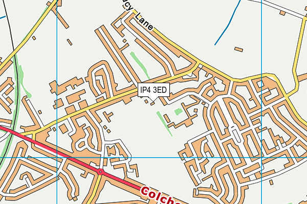 IP4 3ED map - OS VectorMap District (Ordnance Survey)