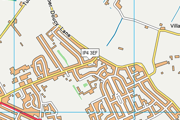 IP4 3EF map - OS VectorMap District (Ordnance Survey)