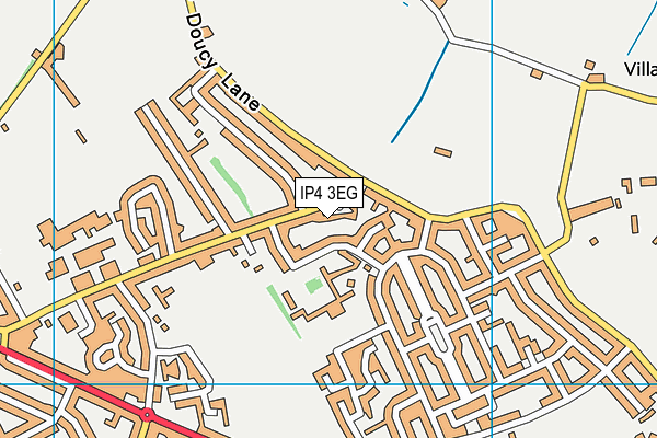 IP4 3EG map - OS VectorMap District (Ordnance Survey)