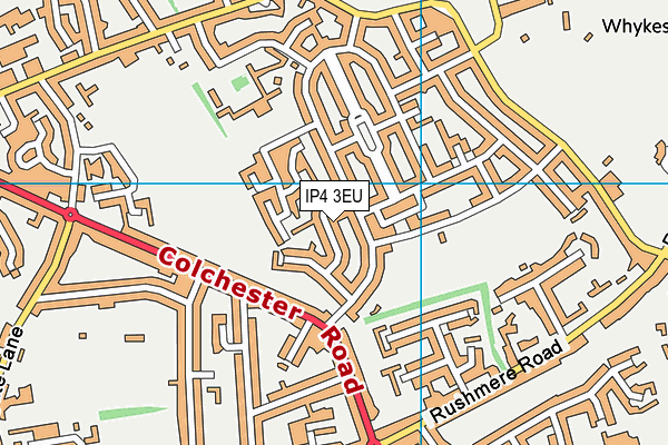IP4 3EU map - OS VectorMap District (Ordnance Survey)