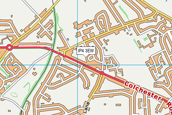 IP4 3EW map - OS VectorMap District (Ordnance Survey)