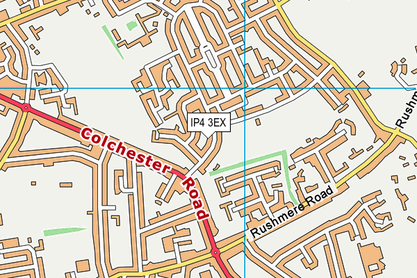 IP4 3EX map - OS VectorMap District (Ordnance Survey)