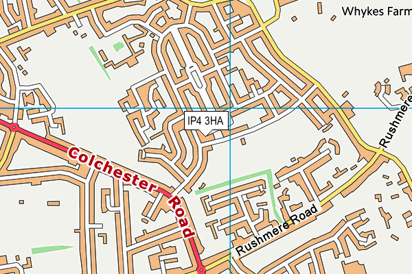 IP4 3HA map - OS VectorMap District (Ordnance Survey)